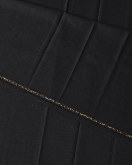 Charcoal Grey Loro Piana Super 150’s Merino Wool Italian Suiting Fabric, Width 150 Cms, Length 3.75 Mtrs, Made in Italy-D26048