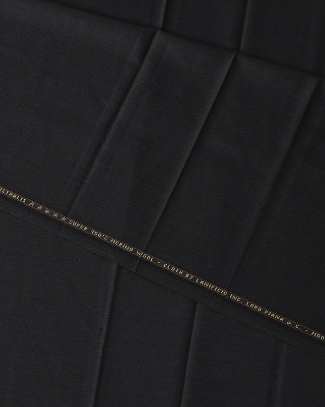 Charcoal Grey Loro Piana Super 150’s Merino Wool Italian Suiting Fabric, Width 150 Cms, Length 3.75 Mtrs, Made in Italy-D26048