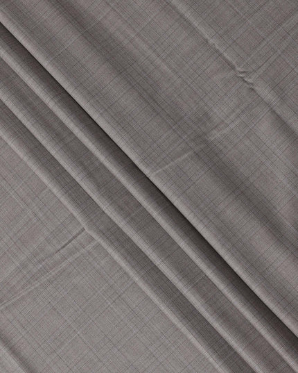 Light Brown Checkered Loro Piana Super 150’s Merino Wool Italian Suiting Fabric, Width 150 Cms, Length 3.75 Mtrs, Made in Italy-D26049