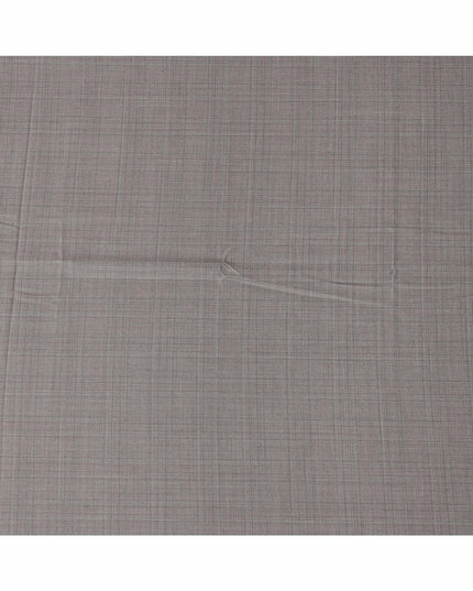 Light Brown Checkered Loro Piana Super 150’s Merino Wool Italian Suiting Fabric, Width 150 Cms, Length 3.75 Mtrs, Made in Italy-D26049