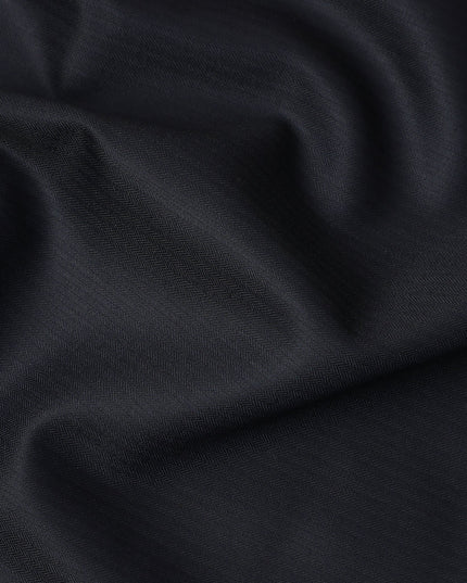 Midnight Navy Loro Piana Super 150’s Merino Wool Italian Suiting Fabric, Width 150 Cms, Length 3.75 Mtrs, Made in Italy-D26046