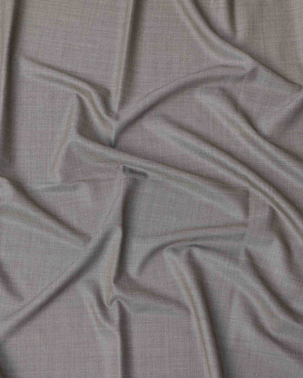 Silver Grey Loro Piana Super 150’s Merino Wool Italian Suiting Fabric, Width 150 Cms, Length 3.75 Mtrs, Made in Italy-D26050