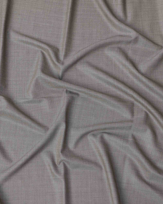 Silver Grey Loro Piana Super 150’s Merino Wool Italian Suiting Fabric, Width 150 Cms, Length 3.75 Mtrs, Made in Italy-D26050