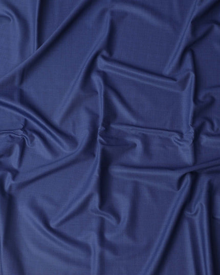 Royal Blue Loro Piana Super 170’s Wool & Silk Italian Suiting Fabric, Width 150 Cms, Length 3.75 Mtrs, Made in Italy-D26041