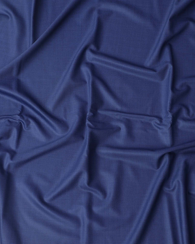 Royal Blue Loro Piana Super 170’s Wool & Silk Italian Suiting Fabric, Width 150 Cms, Length 3.75 Mtrs, Made in Italy-D26041