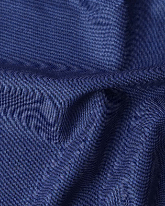 Royal Blue Loro Piana Super 170’s Wool & Silk Italian Suiting Fabric, Width 150 Cms, Length 3.75 Mtrs, Made in Italy-D26041