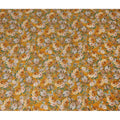 Mustard Yellow Floral Printed Cotton Lawn Fabric All Over Blooming Flower Design Soft Sewing Material 4.0 Meters Length 110 Cms Width India-D27649
