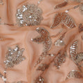 Blush Peach Pure Silk Chiffon Fabric 110cm