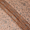 Blush Peach Pure Silk Chiffon Fabric 110cm