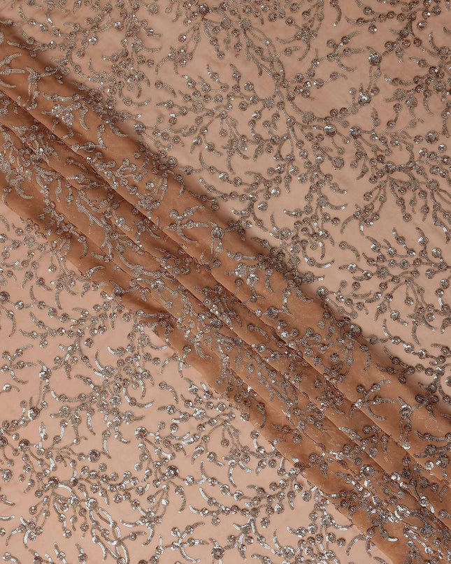 Dusty Peach Pure Silk Chiffon Fabric 110cm