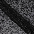 Onyx Black Pure Silk Chiffon Fabric 110cm