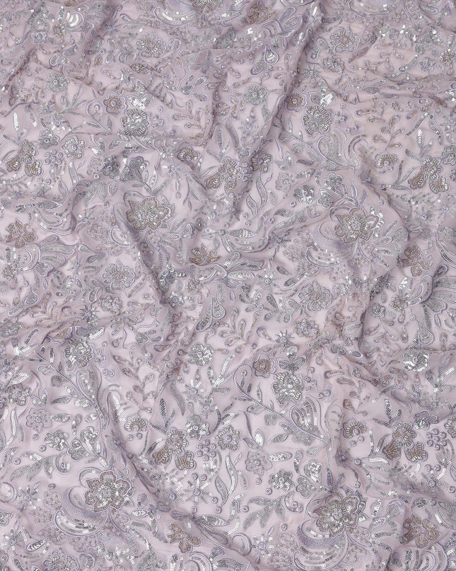 Dusty Lavender Pure Silk Chiffon Fabric 110cm