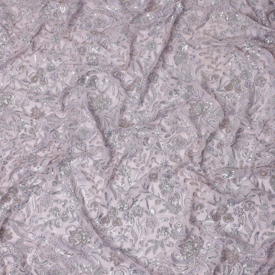 Dusty Lavender Pure Silk Chiffon Fabric 110cm