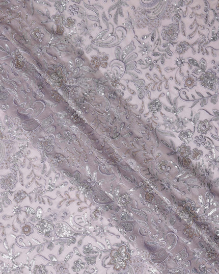 Dusty Lavender Pure Silk Chiffon Fabric 110cm