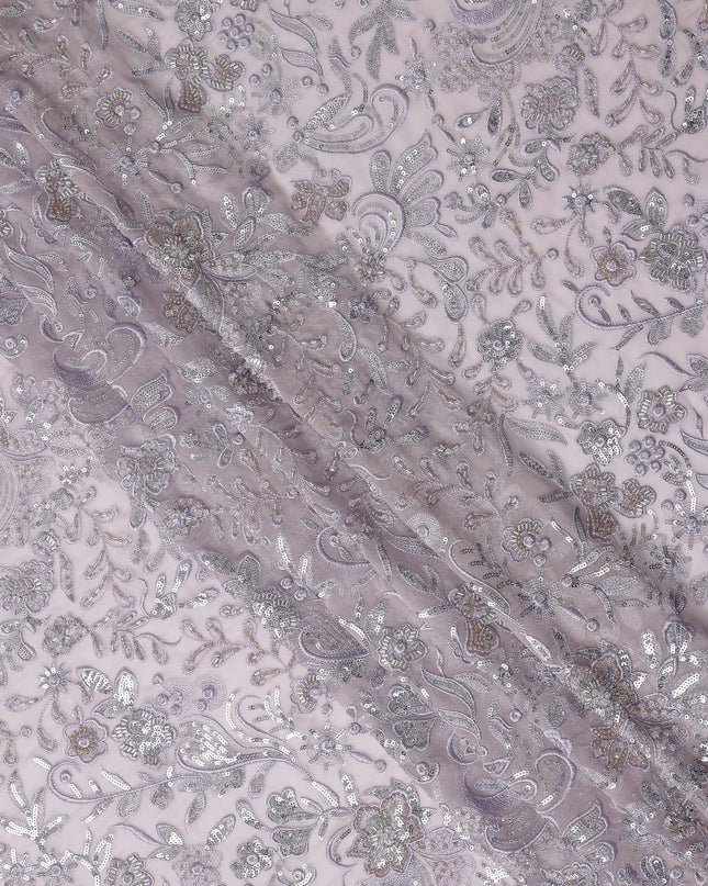 Dusty Lavender Pure Silk Chiffon Fabric 110cm
