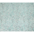 Mint Green Floral Bead & Sequin Embroidered Premium Pure Silk Chiffon Fabric 110 Cms Width South Korea-D28208 - Regal Fabrics