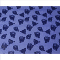 Royal Blue Pure Silk Chiffon Fabric with Metallic Lurex Swirl Design, 110 Cms Width, Made in South Korea-D25929