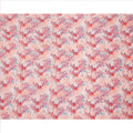 Peach Pink and Red Floral Printed Synthetic Crepe Fabric, 110 Cms Width, Made in India-D26259