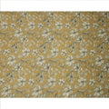 Mustard and Olive Green Floral Printed Synthetic Crepe Fabric, 110 Cms Width, Made in India-D26258