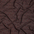 Maroon Geometric Printed Viscose Crepe Fabric with Ethnic Floral Tile Design, 110 cms Width, Made in India-D26297