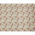 Cream Multicolor Floral Printed Viscose Crepe Fabric with Elegant Bloom Design, 110 cms Width, Made in India-D26276