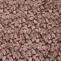 Maroon Floral Printed Viscose Crepe Fabric with Beige and Rust Bloom Design, 110 cms Width, Made in India-D26279