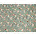 Mint Green Floral Printed Viscose Crepe Fabric with Multicolor Bloom Design, 110 cms Width, Made in India-D26289