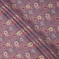 Orchid Pink Floral Printed Viscose Crepe Fabric with Multicolor Bloom Design, 110 cms Width, Made in India-D26288