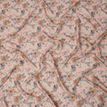 Peach Multicolor Floral Printed Viscose Crepe Fabric with Artistic Bloom Design, 110 cms Width, Made in India-D26303