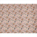 Peach Multicolor Floral Printed Viscose Crepe Fabric with Artistic Bloom Design, 110 cms Width, Made in India-D26303