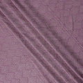 Mauve Sequin Embroidered Geometric Pattern Synthetic Viscose Fabric, 110 Cms Width, Made in India-D26375