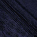 Royal Navy Blue Self Trellis Synthetic Blended Velvet Fabric