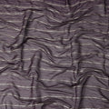 Dark Mauve Silver Zari Striped Synthetic Georgette Chiffon Fabric, 110 Cms Width, Made in India-D26203