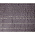Dark Mauve Silver Zari Striped Synthetic Georgette Chiffon Fabric, 110 Cms Width, Made in India-D26203