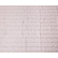 Baby Pink Silver Zari Striped Synthetic Georgette Chiffon Fabric, 110 Cms Width, Made in India-D26194