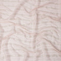 Light Pink Silver Zari Striped Synthetic Georgette Chiffon Fabric, 110 Cms Width, Made in India-D26200