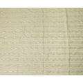 Light Yellow Silver Zari Striped Synthetic Georgette Chiffon Fabric, 110 Cms Width, Made in India-D26205