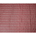 Maroon Silver Zari Striped Synthetic Georgette Chiffon Fabric, 110 Cms Width, Made in India-D26193