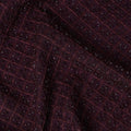 Maroon Self-Embroidered Diamond Pattern Synthetic Viscose Fabric, 110 Cms Width, Made in India-D26371