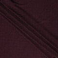 Maroon Self-Embroidered Diamond Pattern Synthetic Viscose Fabric, 110 Cms Width, Made in India-D26371