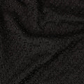 Black Self-Embroidered Diamond Pattern Synthetic Viscose Fabric, 110 Cms Width, Made in India-D26373