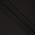 Black Self-Embroidered Diamond Pattern Synthetic Viscose Fabric, 110 Cms Width, Made in India-D26373