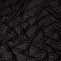 Jet Black Self Trellis Synthetic Blended Velvet Fabric