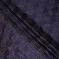Midnight Navy Blue Self Trellis Fabric