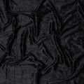 Coal Black Self Paisley Synthetic Blended Velvet Fabric