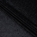 Coal Black Self Paisley Synthetic Blended Velvet Fabric