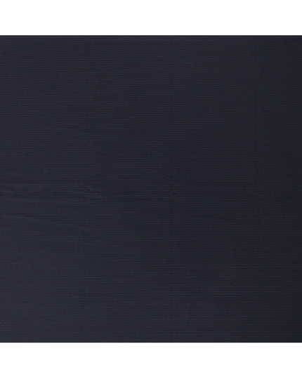 Navy Blue Pinstripe Super 200’s Merino Wool & Silk Suiting Fabric, 150 cm Width, 3.75 Mtrs Piece, Loro Piana Premium Cloth, Made In Italy-D26794