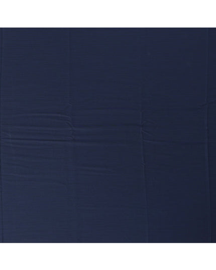 Navy Blue Super 200’s Merino Wool & Silk Suiting Fabric, 150 cm Width, 3.75 Mtrs Piece, Loro Piana Premium Cloth, Made In Italy-D26792