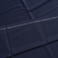 Navy Blue Super 200’s Merino Wool & Silk Suiting Fabric, 150 cm Width, 3.75 Mtrs Piece, Loro Piana Premium Cloth, Made In Italy-D26792
