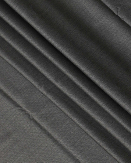 Charcoal Grey Super 200’s Merino Wool & Silk Suiting Fabric, 150 cm Width, 3.75 Mtrs Piece, Loro Piana Premium Cloth, Made In Italy-D26795